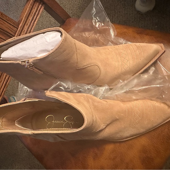 Jessica Simpson Beige Ankle Booties - Picture 2 of 7